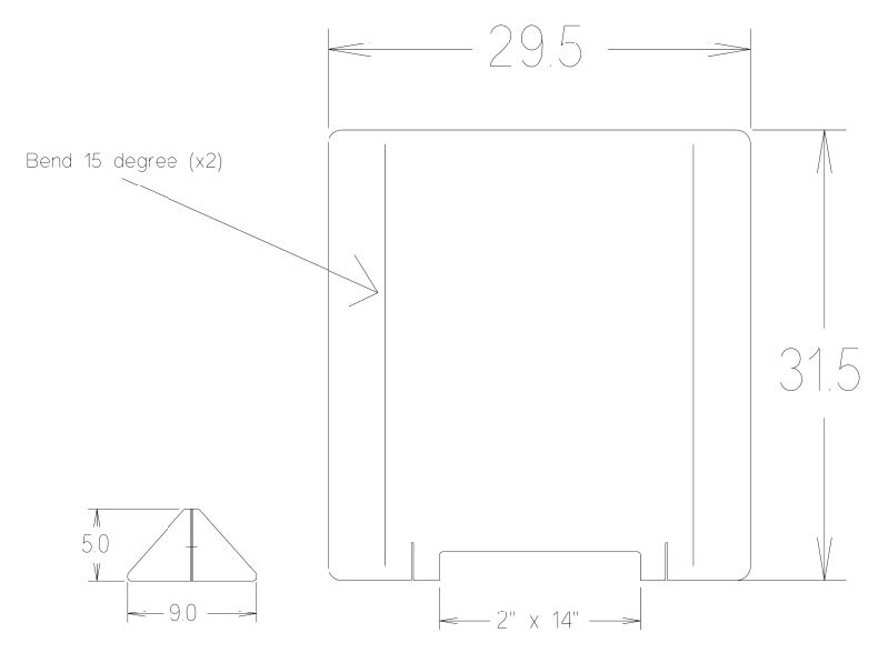 29.5" x 31.50" Countertop Germ Shield w/ Bent Sides