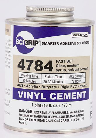 1 PINT WELD-ON Low VOC #4784 (VINYL)