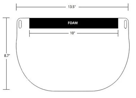 Clear PPE PETG Face Shield